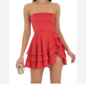 Lucy in the Sky Satin Body Con Dress, Size S